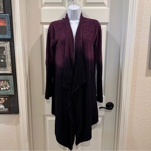 Barefoot Dreams Purple Ombre Long Sleeve Long Line Sweater Small